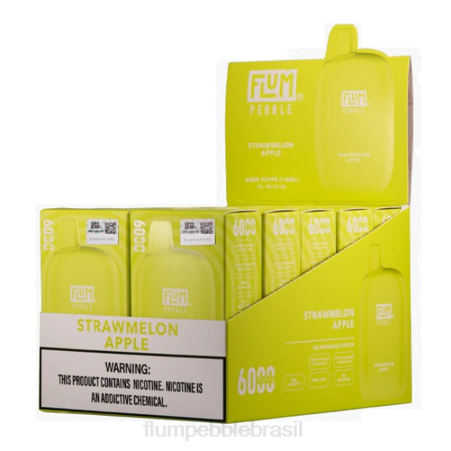 FLUM PEBBLES 6000 baforadas 10 pacotes maçã palha 828A79 | FLUM PEBBLE VAPE PRICE